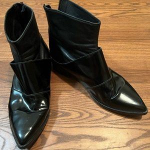 MM6 Maison Margiela Mixed Material Booties